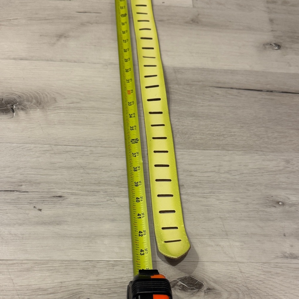 Free People Jona Belt Neon Lime green Leather Strap with Silver Buckle - Picture 7 of 8
